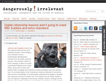 Tablet Screenshot of dangerouslyirrelevant.org
